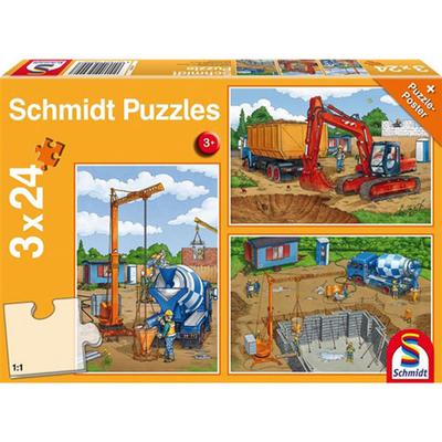 Schmidt Jigsaw Puzzle 3x24pcs (ConstructionWrk)