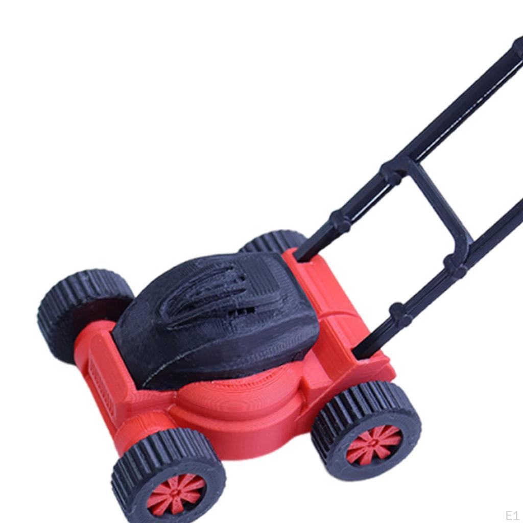 Doll House Decor Lawn Mower Model Compact Ornament Dollhouse Decoration for Gift Micro Landscape