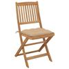 VidaXL Lot de 6 Chaises Pliables de Jardin avec Coussins, Sièges de Terrasse, Chaises de Salle à Manger, Meubles de Patio 3075012