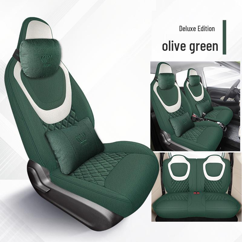 2024 Wuling 3rd Gen Macaron Cotton-Linen Car Seat Cushion, All-Season