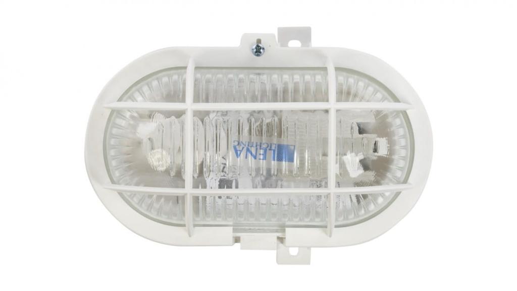 Oprawa Kanałowa Oval 1X60W E27 Iikl. 230V Ip44 Z Siatką Z Tworzywa, Biała 302015/Eu