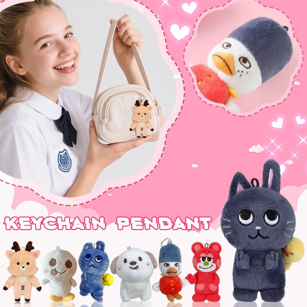 Plysjdukkeanheng Nøkkelring Fylt Dukke, En Glad Og Søt Fangave Idol Periferi Kopop Nøkkelring (1 stk)