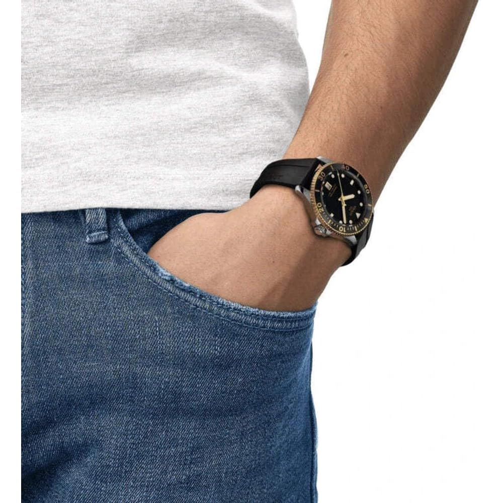 Tissot Seastar 1000 40mm Men's Watch Black Dial Rubber Strap T1204102705100