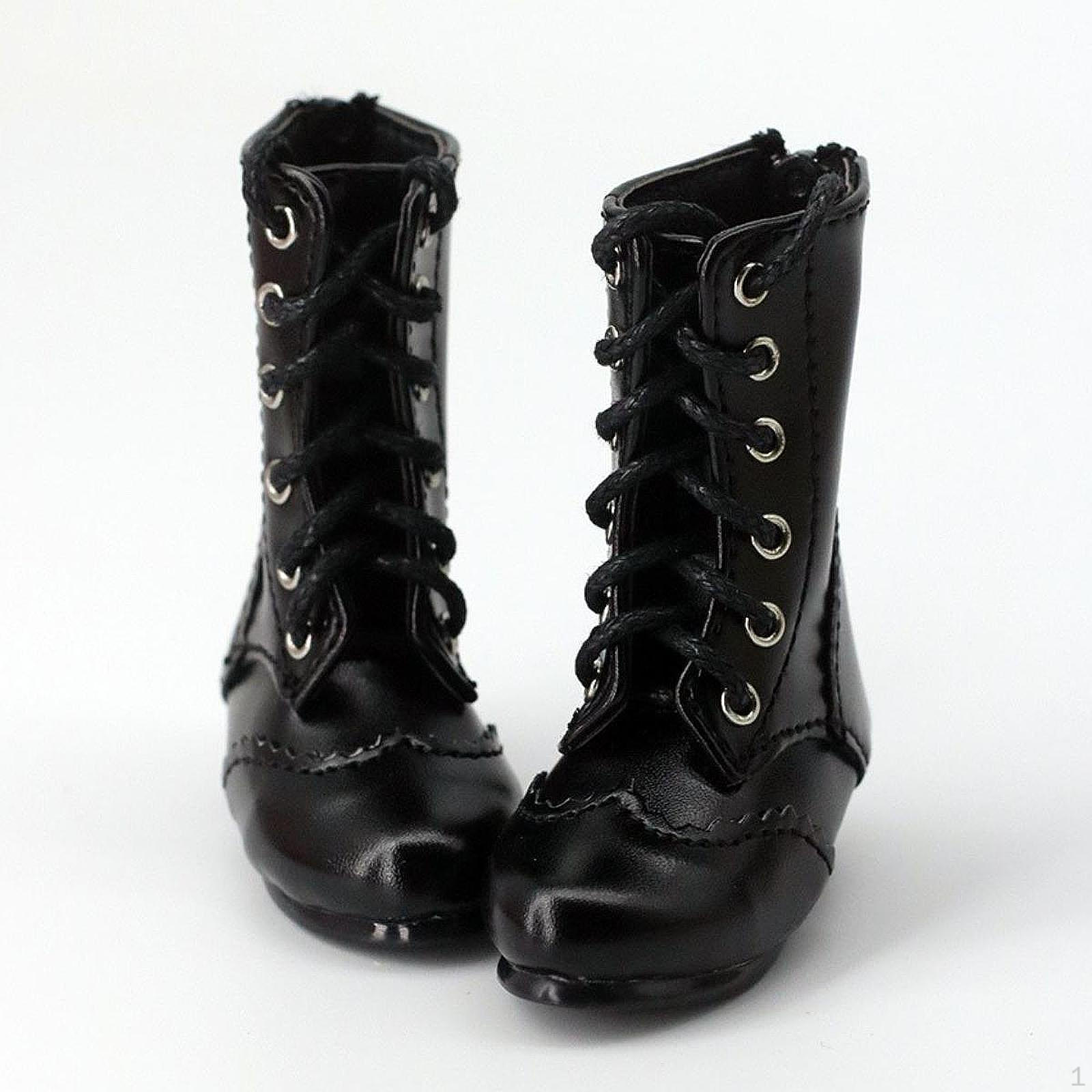 

Фигурки 1/4, ботинки на шнуровке, толстый каблук, 12-дюймовая кукла, низкое носимое женское тело чёрный