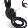 Cross Rabbit Vibration Ring: Male Lock & Nipple Testicle Massager