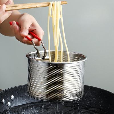 Frying Baking Pastry Tools Korean Kitchen Cookware for Chicken 304 Stainless Steel Deep Fryer Pot with Strainer