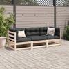 VidaXL Salon de jardin 3 pcs bois de pin massif, ensemble de canapés d'extérieur, ensemble de canapés de jardin, canapé 3299264