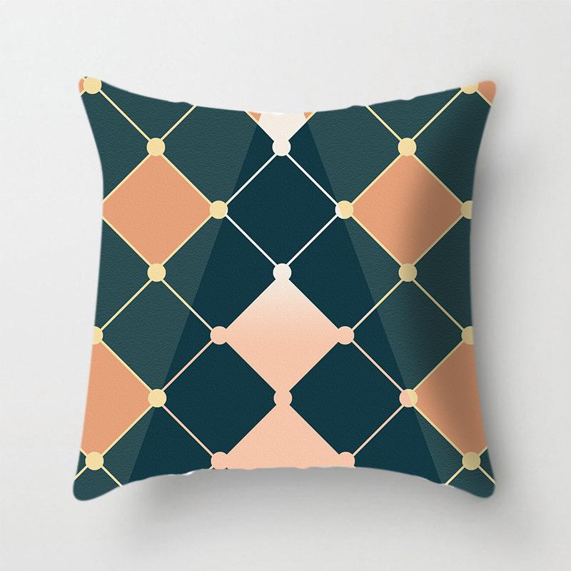 Modern Simple Fashion Geometric Animal Pattern Print Pillow Cover European Style High-end Home Sofa Cushion Cover