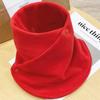 Winter Fleece Neck Scarf Thickened Warm Autumn Winter Neck Scarf Women's Plush Scarves Double Layer Neckerchief Scarf Ring