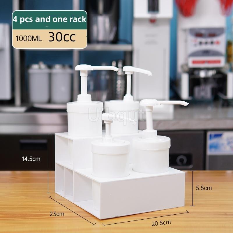 Syrup fructose squeeze bottle pressed plastic sugar press bottle sauce press pump squeeze bottle milk tea shop press sauce pump