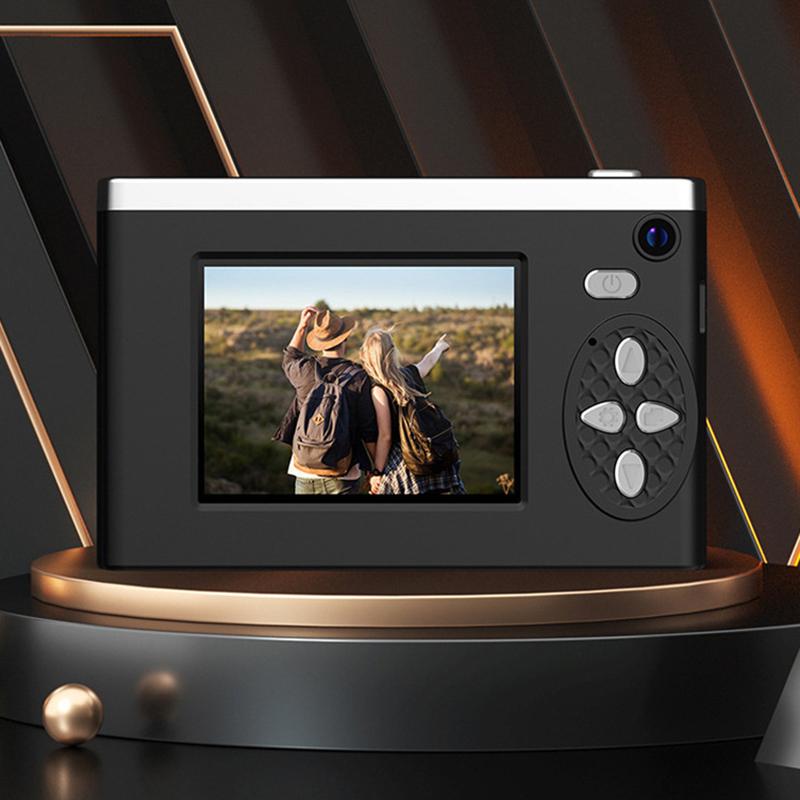 Retro Ccd Digitalkamera 4K Dual-Objektiv Videokamera 8x Zoom 2,4 Zoll Bildschirm 6400W Pixel Lange Akkulaufzeit Für Reisen Und Studenten