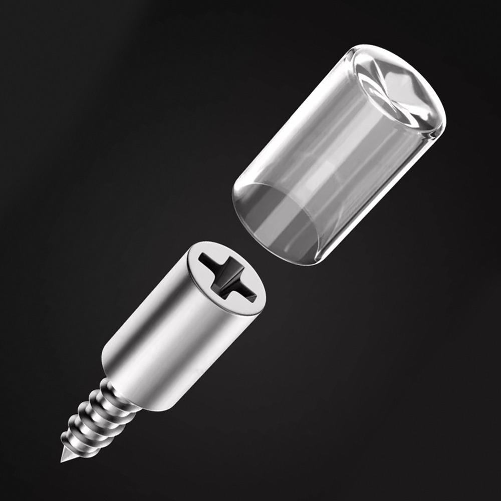 Stainless Steel Cross Self-tapping Screw with Rubber Sleeve Laminate Support Wardrobe Cabinet Glass Hard Nonslip Partition Nails