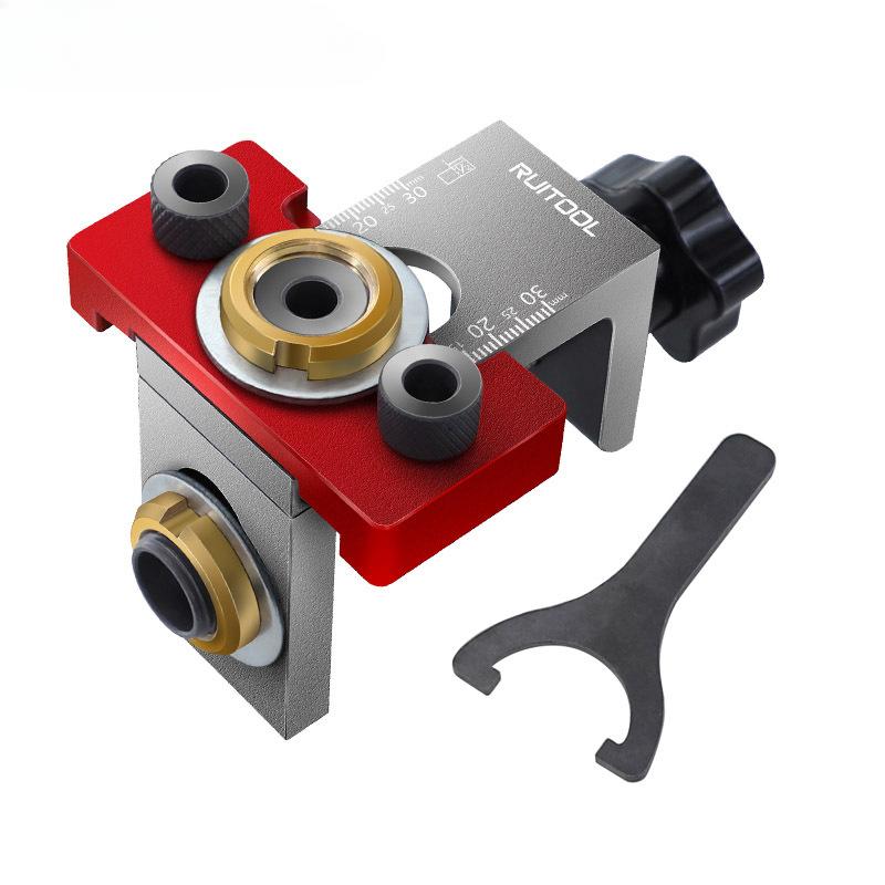 

3 в 1 набор локаторов для пробивки отверстий, деревообрабатывающий дырокол, регулируемый бытовая мебель, набор инструментов для самостоятельного сверления, аксессуары красный