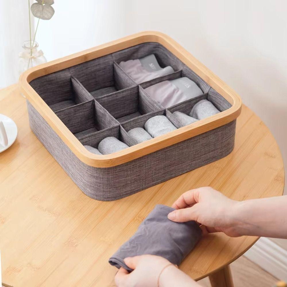 Thickened Pants Storage Box Folding Socks Classification Basket Storage Baskets  Cabinets