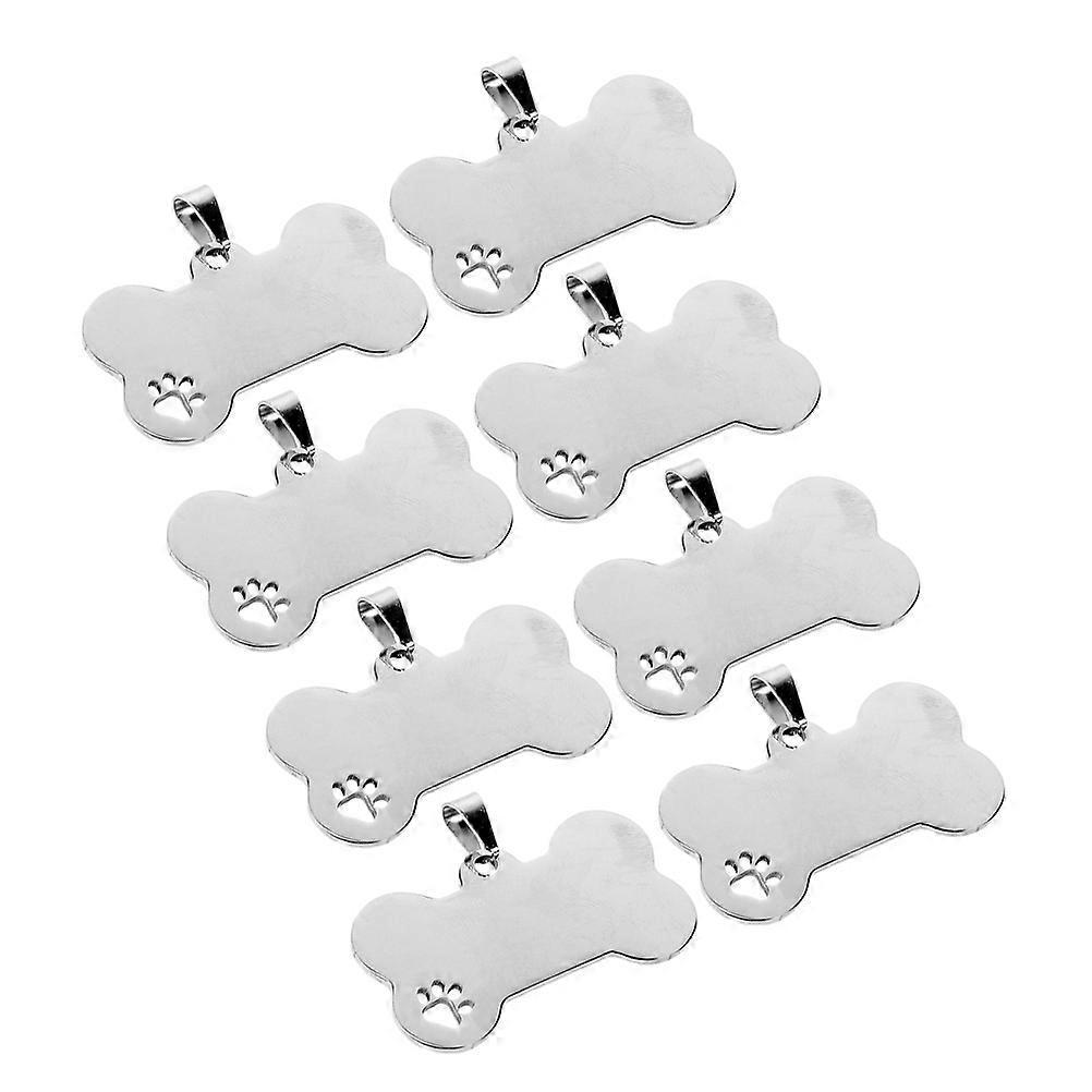 Bone Shape Stainless Steel Pet Tags for Dog Collar Use 40Pcs Set