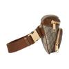 Gucci GG Supreme Double G Logo Zipper Closure Adjustable Shoulder Strap Canvas Waist Bag Large Size Men's Brown/beige