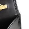 Salvatore Ferragamo ChainShoulder Shoulder Bag AQ21-8752 Gancini 2-way Clutch Black Enamel Women Used