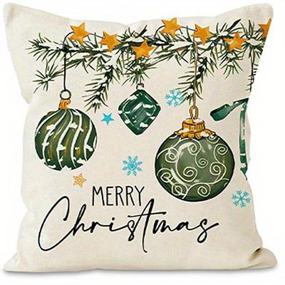 Home Decor Christmas & Winter Themed Pillow Covers Pattern Cushion Cover Suitable For Sofa Bedroom Car Pillow Cover