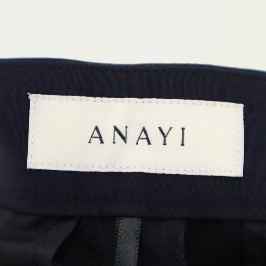 Unused ANAYI Made In Japan Tapered Pants 38 Navy Women Used