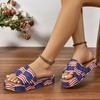 Women's Fashion Sandals, Cross Strap Thick Sole Platform Casual Sandals, Ankle Strap Buckle Summer Sports Sandals