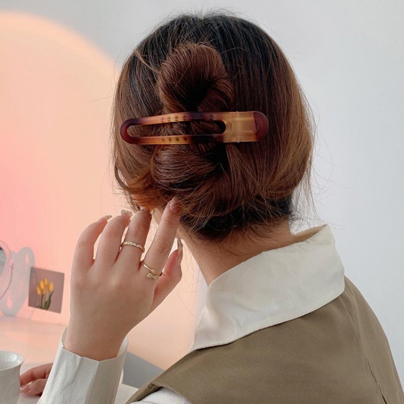 Korean-Style Hair Clip Large Elegant Temperament Bar Hair Clip Women'S Updo Straight Duckbill Hair Accessory