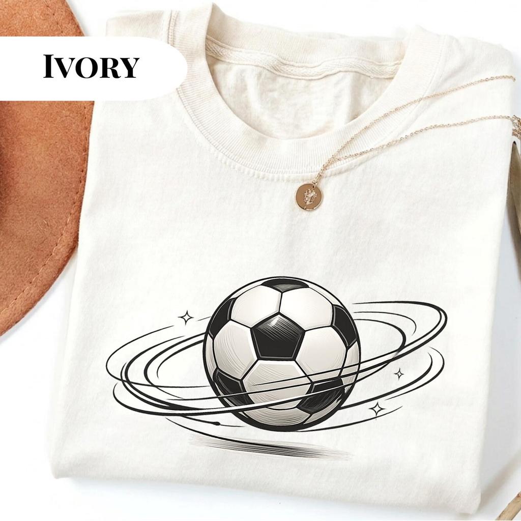 Comfort Colors® Minimal Soccer Typography Tee, Elegant Football Fan Apparel