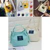 Chic Korean Style Canvas Bucket Bag Vibrant Candy Colors Small Handbag