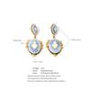 Eetit French Style Resin Heart Flower Drop Dangle Palace Earrings for Women Stainless Steel Fashion Vintage Jewelry Waterproof