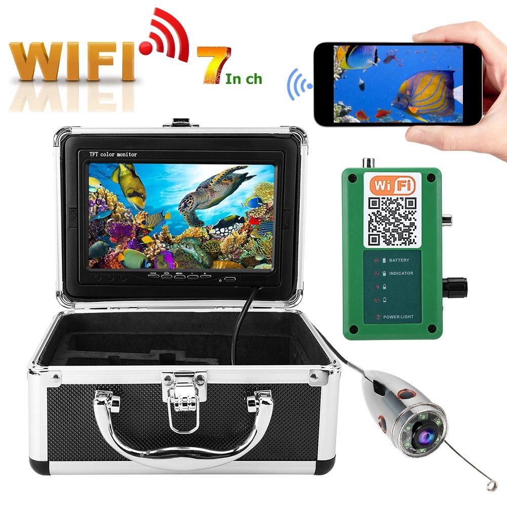 7in TFT Wifi CMOS 1000TVL Underwater Video IR Camera Monitor IP68 65.6ft
