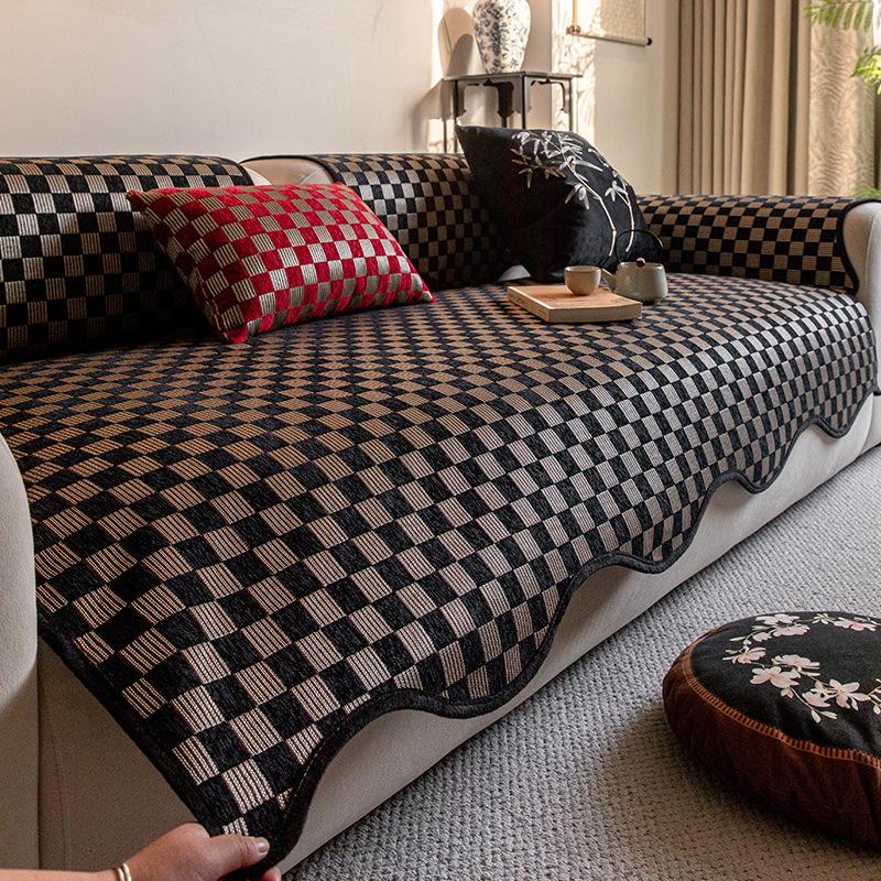 

2025 new special-shaped sofa cushion one-piece straight row non-slip sofa seat cushion four-season universal sofa cover towel 70*70cm