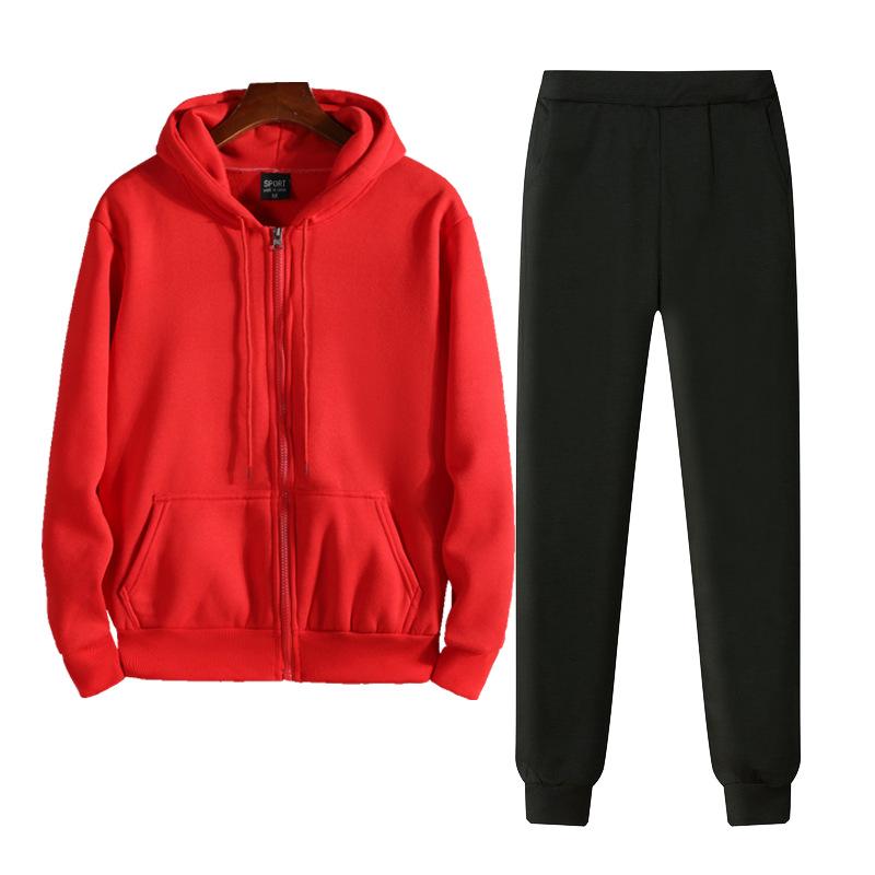 

Unisex European & American Couple Style Zipper Cardigan Hoodie Jacket Set, Long Sleeve, 2025 Fashionable Sports Casual. XXXL красный