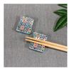 Waza no Kura Chopstick Rest Stylish Kutani Ware Pair Chopstick Rest Set Stone Paved Pottery Cutlery Rest Made in Japan