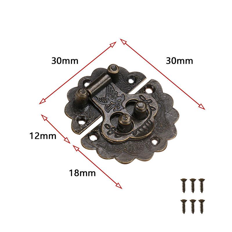 1 шт. Ретро Мебель Деревянная Шкатулка для Ювелирных Изделий Защелка Декоративные Защелки Замок Навесная Защелка С Винтами