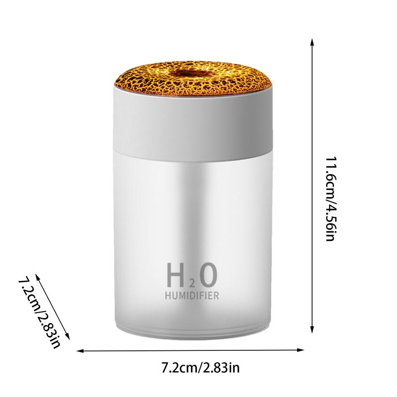 Car Diffuser Humidifier 250ML USB Cool Mist Portable Diffuser Stylish Crack Design Super Quiet Humidifier With Multicolor LED