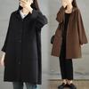 Loose Hooded Casual Trench Coat Long Sleeve Jackets Plus Size Women Autumn Winter Outerwear