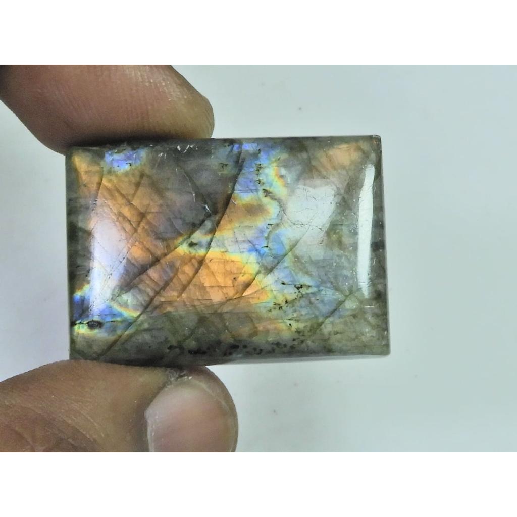 26X34X07MM Natural Purple Labradorite Spectrolite Octagon Loose Gemstone D-396