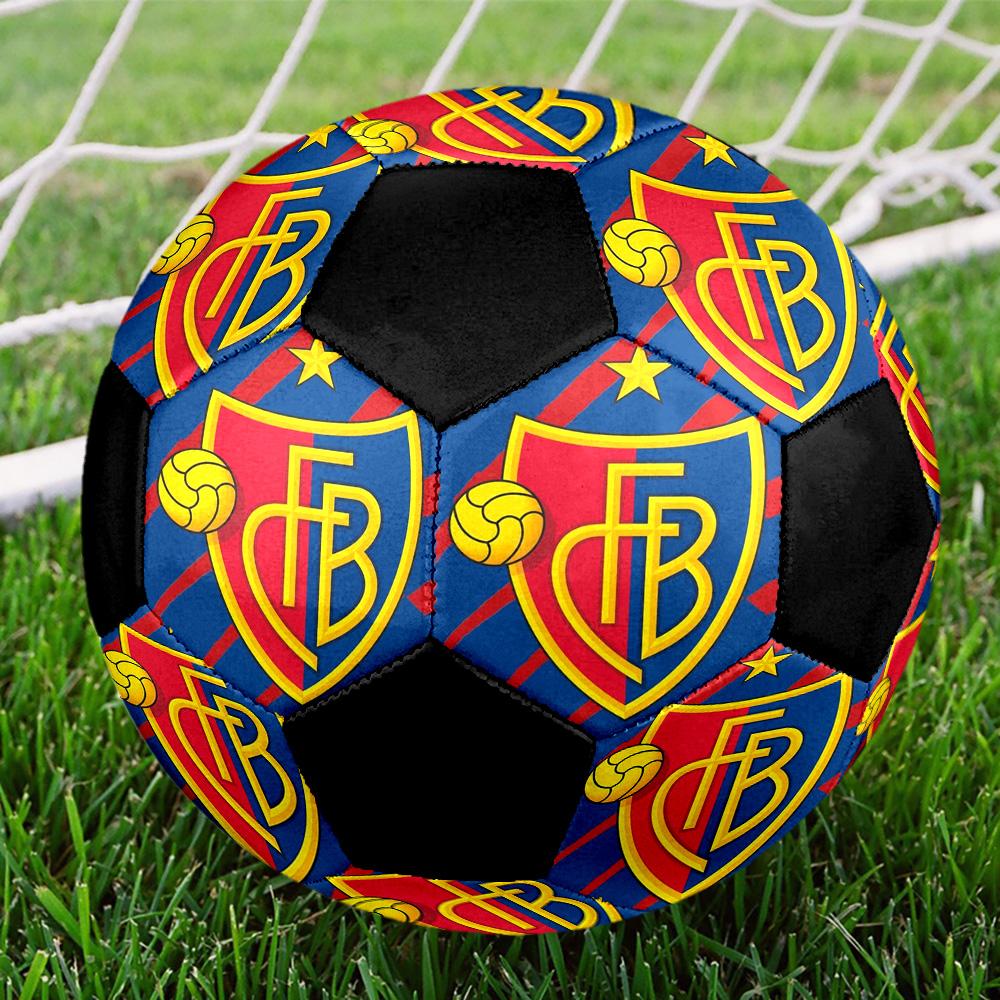 FC Basel 1893 Pallone da Calcetto Indoor Colorato Per Tutte le Età Taglia 5 Cucito a Macchina PVC Pronto per la Competizione Resistente Alto Rimbalzo
