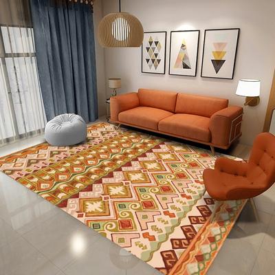 Alfombra marroquí de estilo nórdico para sala de estar, sofá, mesa de centro, alfombra de terciopelo de cristal, manta lateral para cama completa para dormitorio y hogar