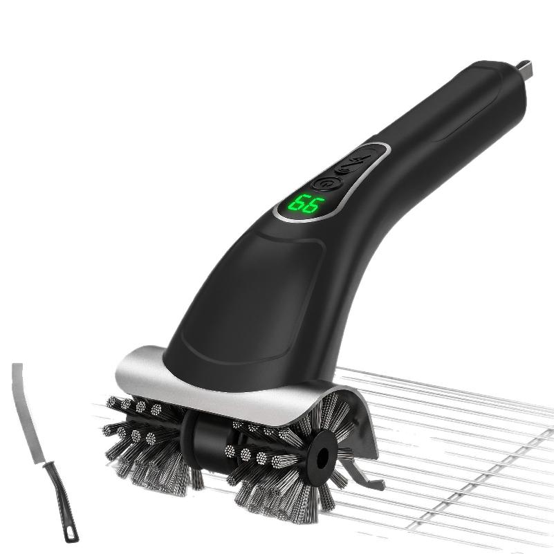electric barbecue brush, stainless steel wire roller, rechargeable double-headed cleaning brush, outdoor barbecue grill cleaning