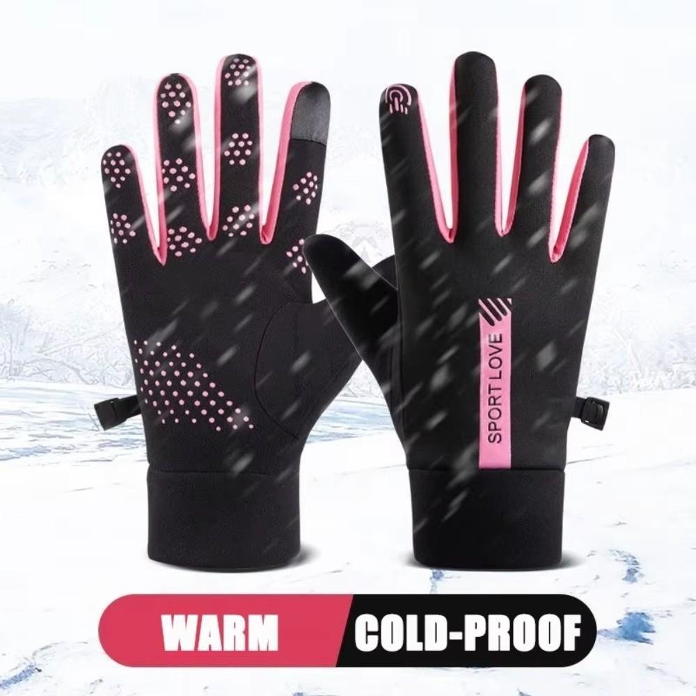Windproof Winter Warm Gloves Thickened Cycling Mittens Unisex Touch Screen Gloves  Outdoor