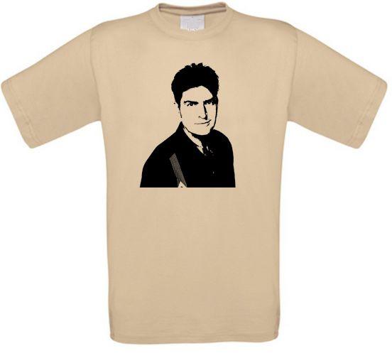 Charlie Sheen Two and a half Men Charlie Harper Anger T-Shirt S