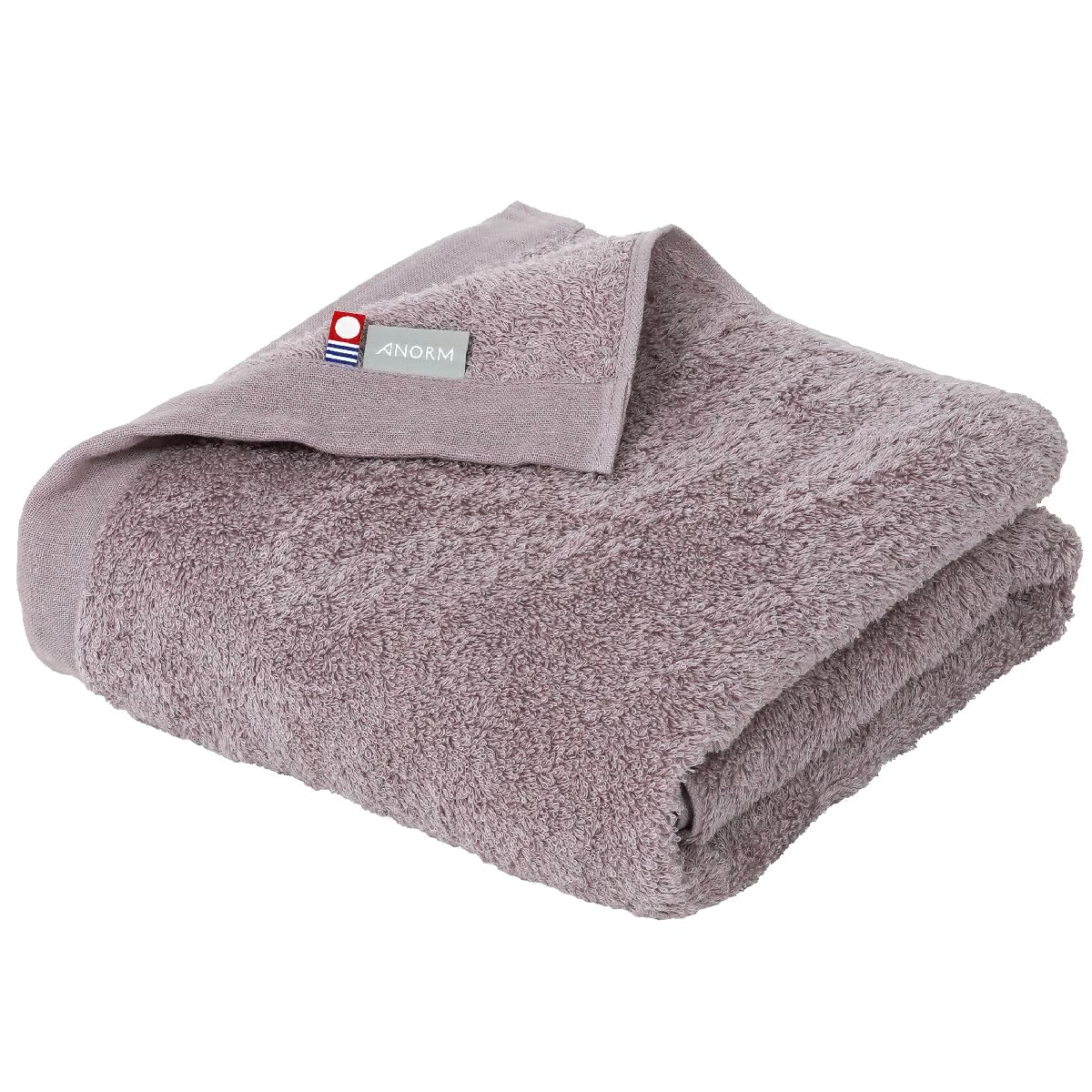 

Watawa Imabari Bath 63 x Solid Mauve Pink Towel, Single, Quick-Drying, Thin, Large, Cotton, 130cm,