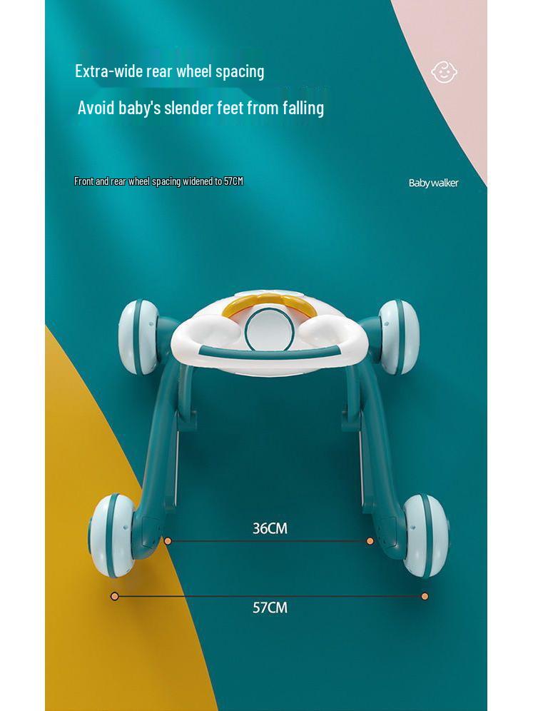 Tianmi Adjustable Baby Walker with Music and Anti-Tip