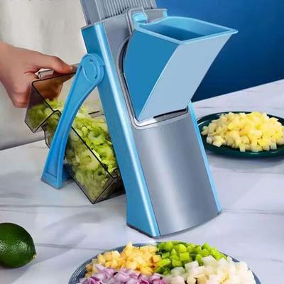 Veggie Chopper Built-in Blade Design Food Slicer Stainless Steel Potato Slicer with Thickness Adjuster Kitchen Cutter Tools