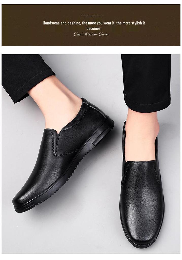 Men's Large Slip-on Loafers - Casual Leather, Cowhide, Spring/Summer Shoes