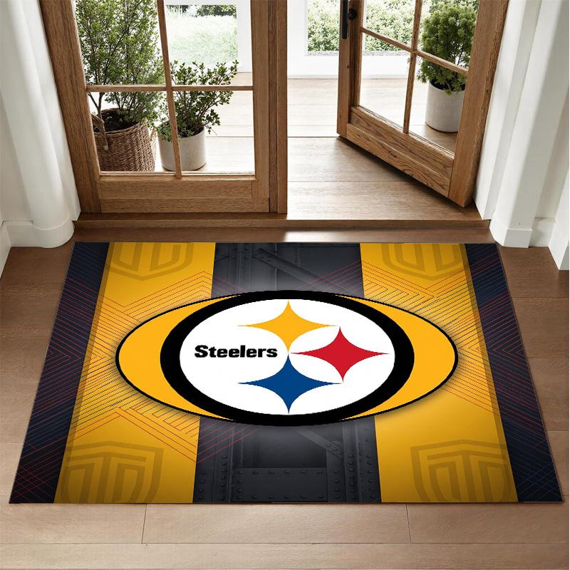 Pittsburgh Steelers Design Kristalfluweel Tapijt Zacht Decoratief Matje voor Slaapkamer Entree