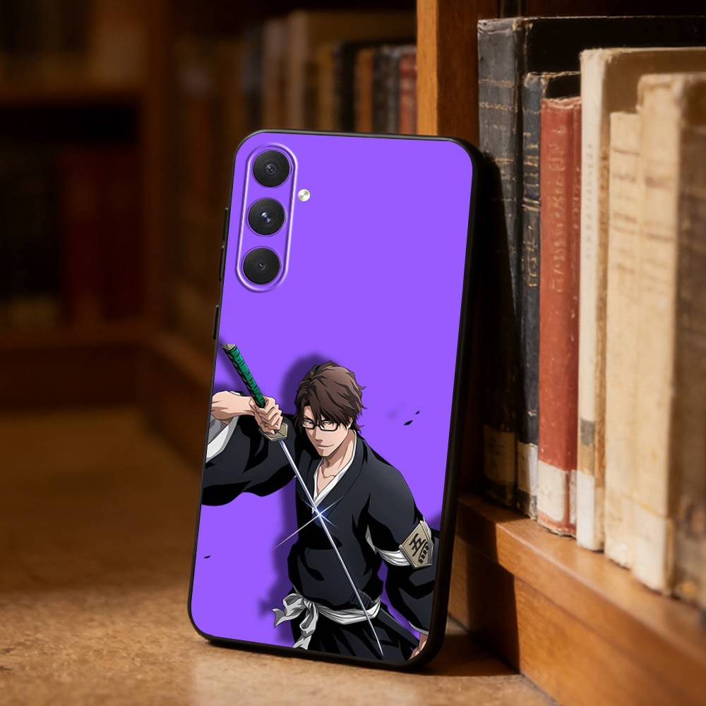 Anime B-Bleachs Aizen Sosuke Phone Case For Samsung S26,S25,S24,S23,S22,S21,Plus,Fe,Lite,Others Black Cover