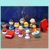Set di Statuette in PVC del Cartone Animato Snoopy per la Stanza dei Giochi dei Bambini e Giocattoli per lo Sviluppo Emotivo
