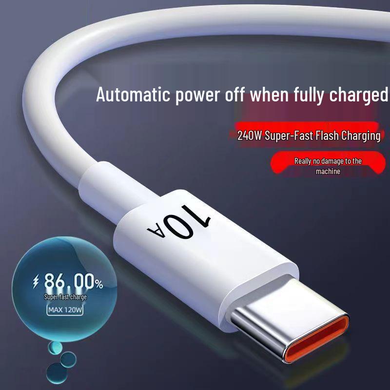 Gradient Braided Dual Type-C Fast Charging Cable with Digital Display for Huawei, Xiaomi, Vivo, Oppo, and Honor