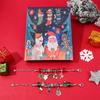 Christmas Countdown Calendar Jewelry Box With Cartoon Charm For Women